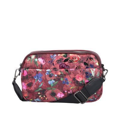 Umhängetasche RIEKER, Damen, Gr. B/H/T: 25cm x 16cm x 7cm, multi, geblümt, Lederimitat, geblümt, Taschen Umhängetasche, Damen Schultertasche, Handtasche mit zwei Reißverschlüssen