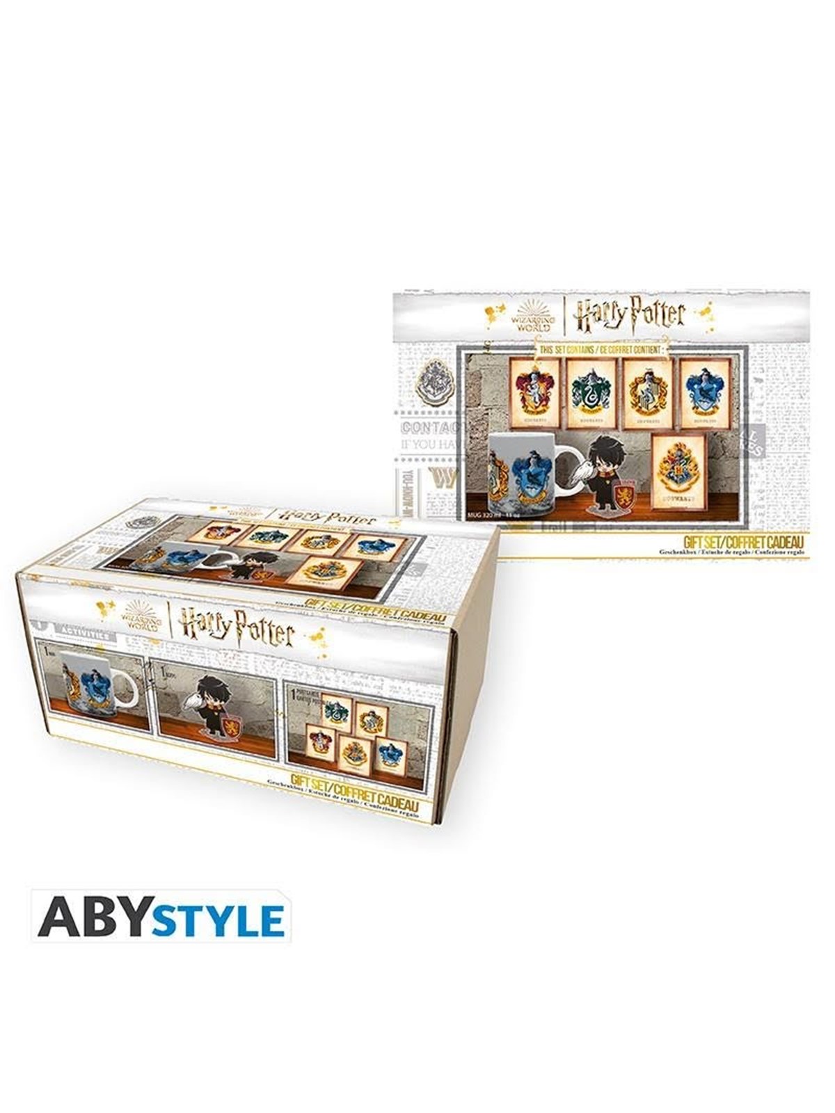 ABYstyle - HARRY POTTER Gift set Hogwarts Mug + Acryl + Postcards - Geschenkset