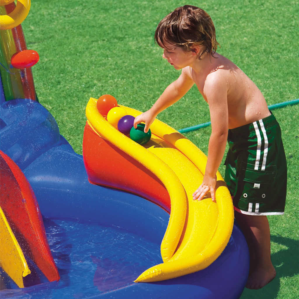 INTEX Piscine gonflable Rainbow Ring Play Center 297x193x135cm 57453NP