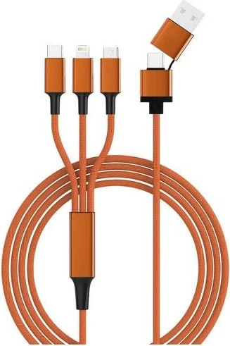 Smrter Hydra ULTRA 5in1 Nylon-Ladekabel, 120cm, orange retail