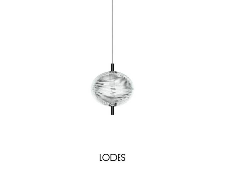 Lodes Pendelleuchte Jefferson ohne Baldachin - Black Chrome , Mi