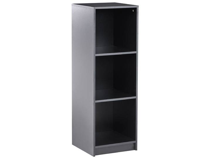 Bibliothèque 3 étagères 117 cm noir