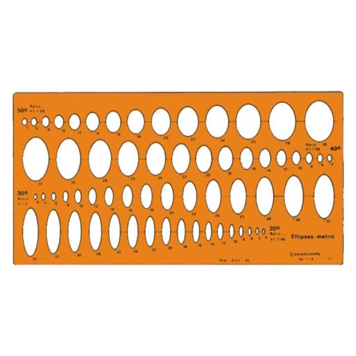 Standardgraph Ellipsenschablone (Kunststoff) (1178-SG)