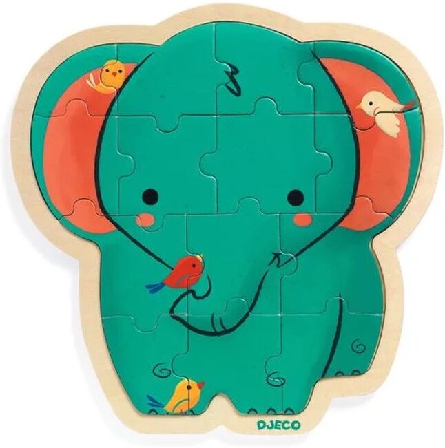 Puzzle Puzzlo Eléphant 14 pcs - Djeco