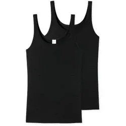 Schiesser 2P Modal Essentials Tank Tops Schwarz 48 Damen