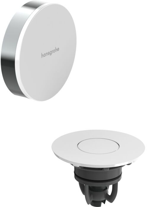 Hansgrohe Flexaplus Ab- und Überlaufgarnitur 58187000 Oberfläche Deckel weiß hochglanz, chrom, Fertigset