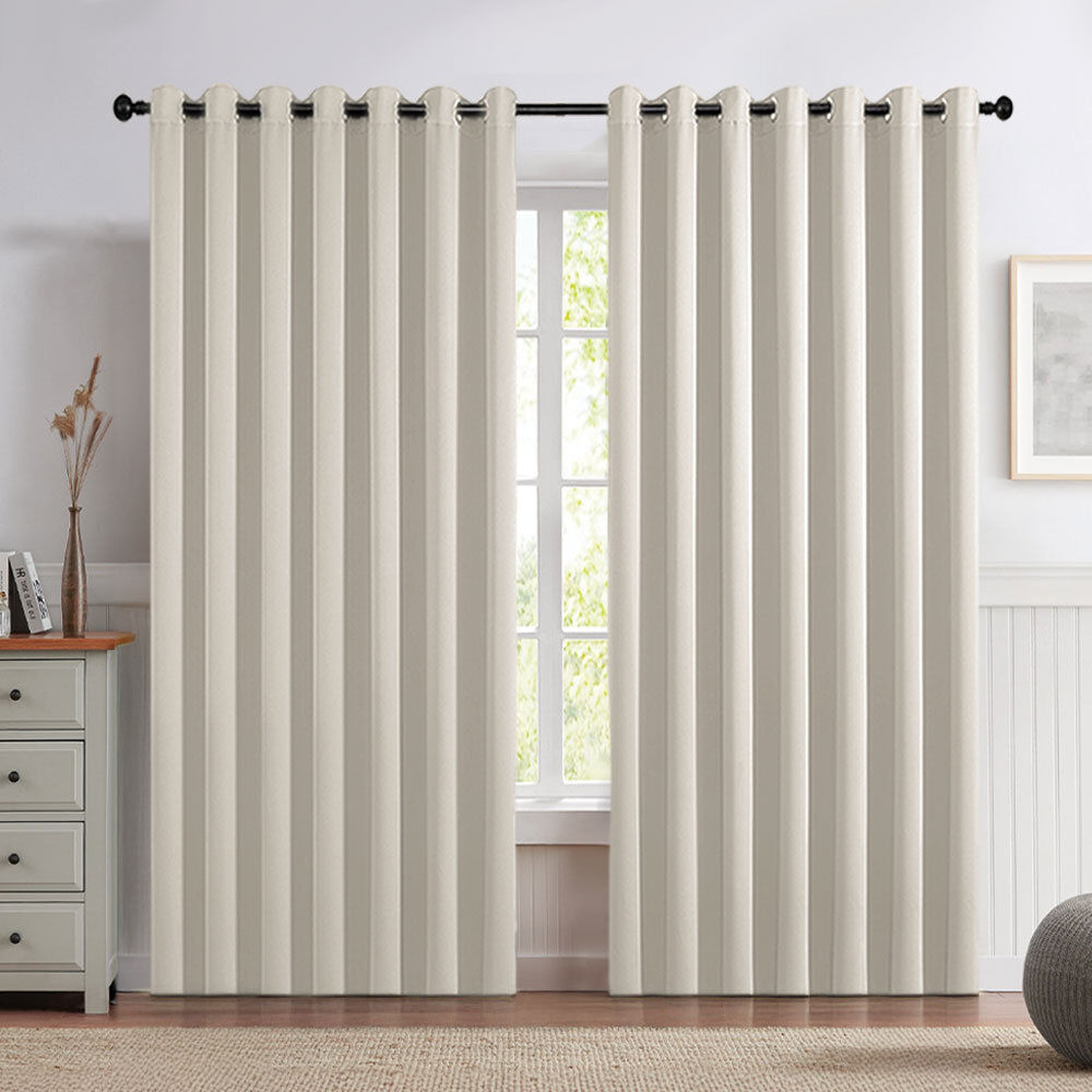 Ebern Designs Blackout Sliding Panel Beige 229cm W X 229cm H