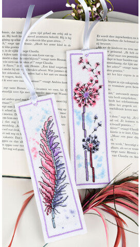 Lesezeichen "Pusteblume & Feder", 2er-Set