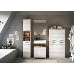 Badezimmer Lambada 4-tlg. ca. 171 cm Eiche/Weiß