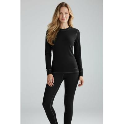 Thermounterwäsche-Set ICEPEAK "SKI UNTERWÄSCHE IVEYE", Damen, Gr. XXL (44), schwarz, Jersey, Obermaterial: 100% Polyester, eng, Bekleidungssets