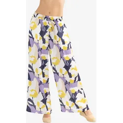 JASMINELLA Sommerhose "Culotte" für Damen - Weiß/ Blumen