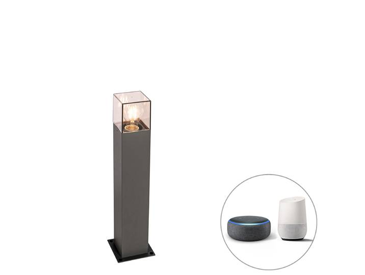 Lampe d'extérieur sur pied intelligente anthracite 50 cm avec
