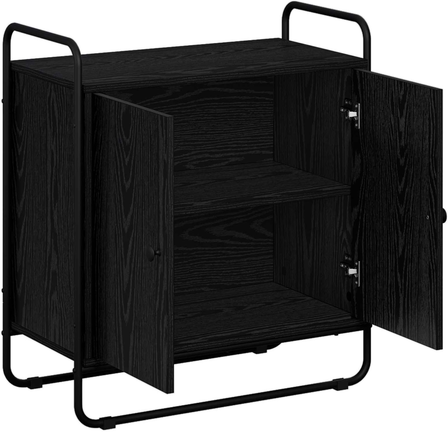 vidaXL Buffet Chêne noir 68 x 35 x 75 cm Bois d'ingénierie