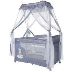 Lorelli Reisebett Magic Sleep 2 Ebenen Baldachin Mobile Wickelauflage faltbar grau