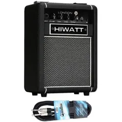 Hiwatt Gitarren-Verstärker London 12 Combo Schwarz mit Kabel (Gitarre, 12 W), Instrumentenverstärker, Schwarz