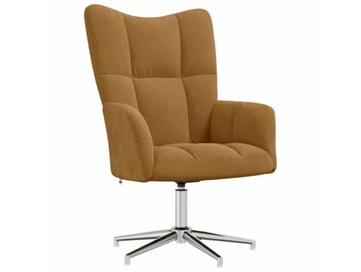 Fisinber Relaxsessel Drehbar Braun, Gepolsterter Loungesessel Samt 360-Grad-Drehfunktion und dicke Polsterung bieten flexiblen Sitzkomfort im Wohnzimmer, Schlafzimmer oder der Leseecke.