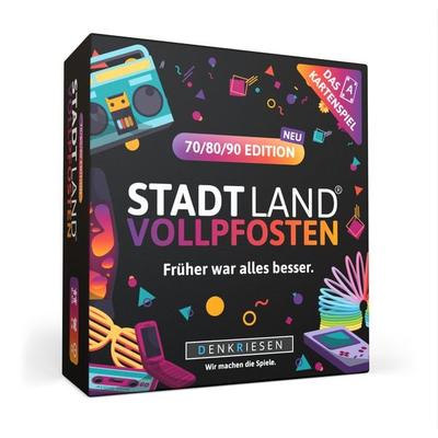 DENKRIESEN - STADT LAND VOLLPFOSTEN® - Das Kartenspiel – 70/80/90 EDITION - 'Früher war alles besser.'
