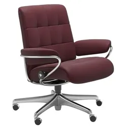 Stressless Bürostuhl London Office Low Back Leder Rot Batick Bordeaux