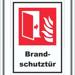 HB-Druck Brandschutztür Brandschutz Schild A5 (148x210mm)