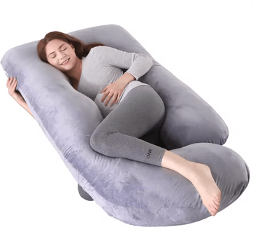 Inspire Essentials G Shaped Pregnancy Pillow Full Body Maternity Support With Removable Cover a