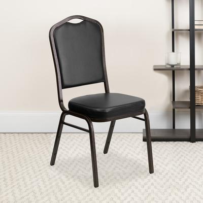 Lancaster Home "4 Pack Crown Back Stacking Banquet Chair - 20.25""D x 17.25""W x 38""H"