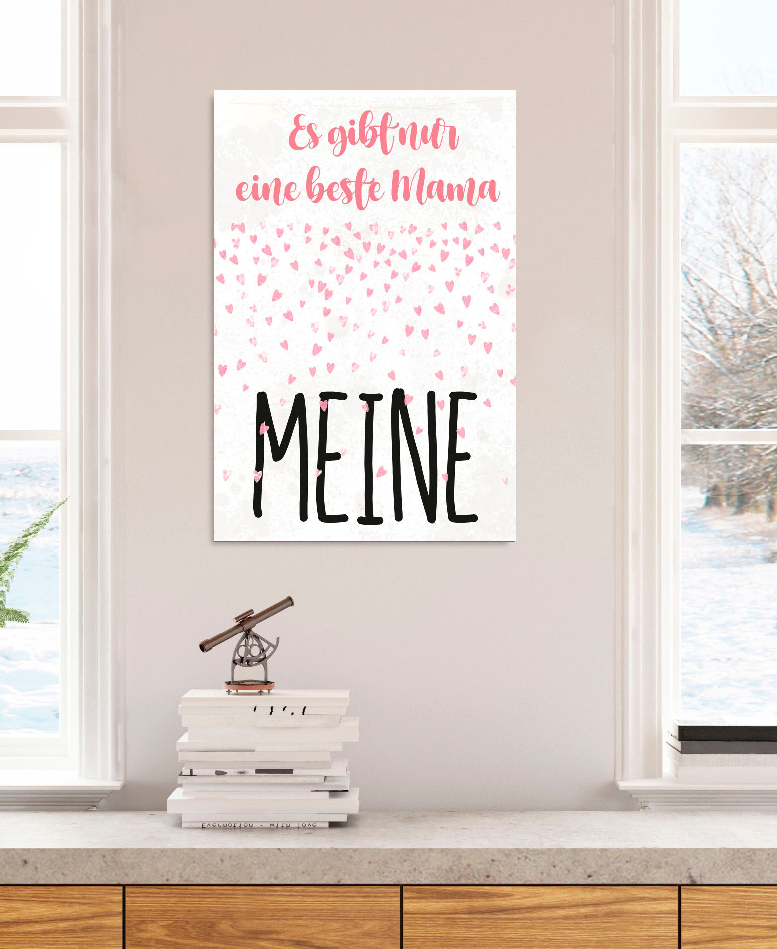 Metallbild QUEENCE "Beste Mama", pink (farbe bild(er): pink), B:20cm H:30cm, Metall, Stahl, Bilder, Metallbild, Stahlschilder farbe bild(er): pink B/H/T: 20cm x 30cm, Metallbild Herzbilder Herzen Schriftzüge Hochformat, 1 Stk.