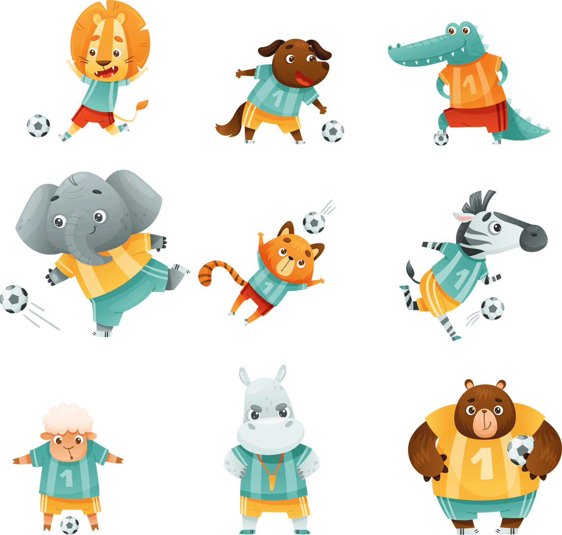 Ambiance-sticker Stickers animaux footballeurs