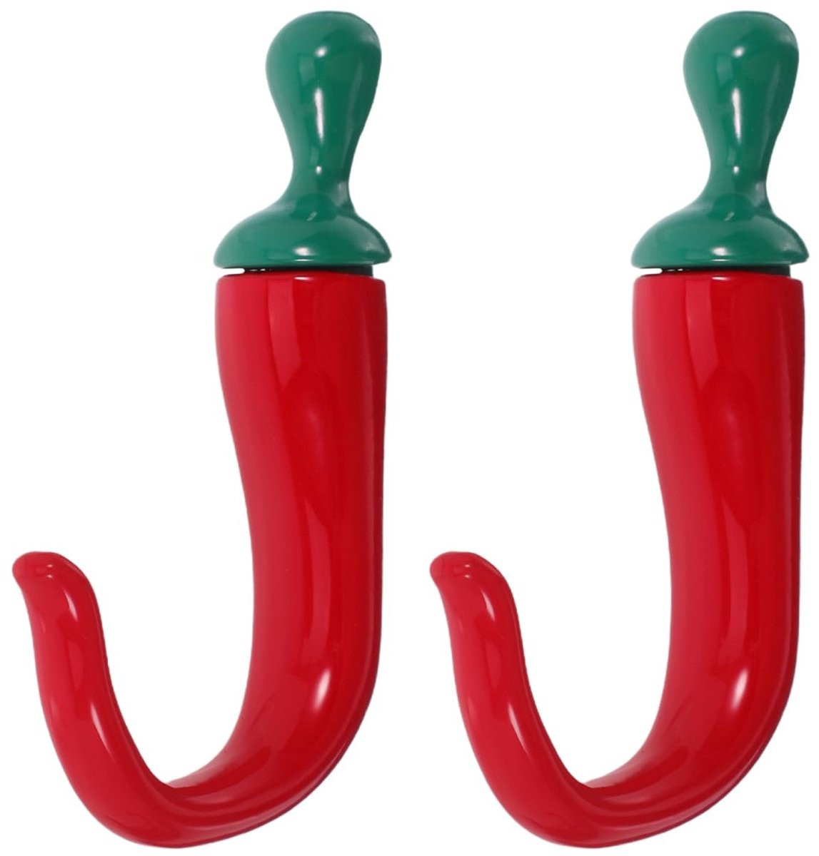 Omgoods Chili Pepper Wandhaken voor kleding, 2 stuks