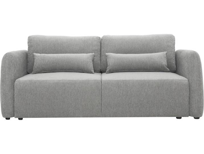 Canapé droit convertible en tissu Concorde 3 places - Gris