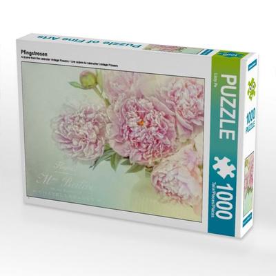 CALVENDO Puzzle Pfingstrosen | 1000 Teile Lege-Größe 64x48cm Foto-Puzzle für glückliche Stunden