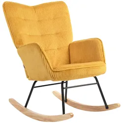 HOMCOM HOMCOM Schaukelstuhl, Schaukelsessel mit Kordoptik, Armlehne für Wohnzimmer