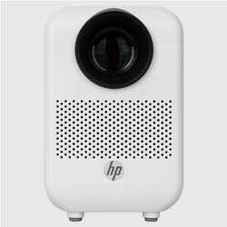 HP CC180W Set mit Leinwand (100 lm), Beamer, Weiss