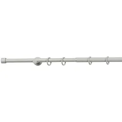 Ondeco Gardinenstange ausziehbar 1-lauf 16-19mm Trendy für Fenster mit Wandmontage Farbe: Cool Gray, Größe: 120-210 cm