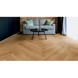ter Hürne Herringbone Collection Parkett Eiche Texel ausgeglichen gebürstet Fischgrät 1082x12x162 mm