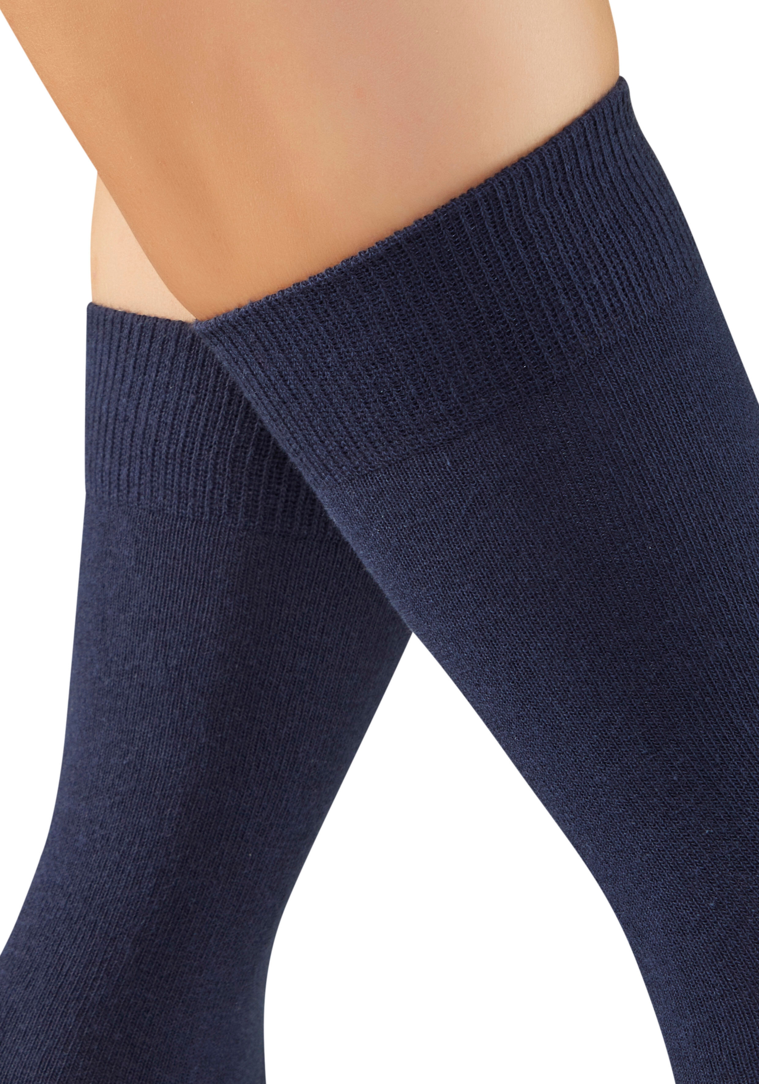 Basicsocken H.I.S "Damen und Herren Atmungsaktiver Baumwollanteil; Business, Basic", Damen, Gr. 43-46, schwarz (10x marine, 10x schwarz), Baumwollmischung, unifarben, elastisch, Socken Basicsocken, zwei Längen im Kombi Pack 10x marine, 10x schwarz 43-46