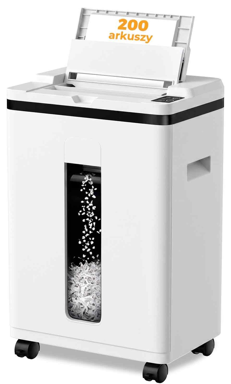 Aktenvernichter - P-5, Micro-Cut-Technologie - Automatischer Einzug für 200 Blatt - 22 Liter Fassungsvermögen