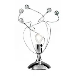 Kristall-Tischleuchte Trilly Chromfarben max. 22 Watt