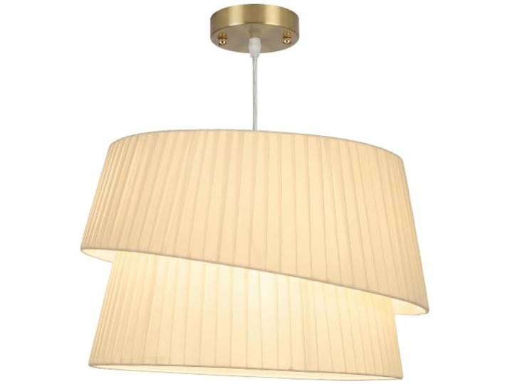 HOMCOM Suspension Luminaire Élégante à Double Abat-Jour\, Rosace Dorée Lustre Suspension\, Ampoule Non Incluse E14 40 W\, Câble Réglable 120 cm\, Luminaire pour Salon\, Cuisine\, Bureau\, Chambre