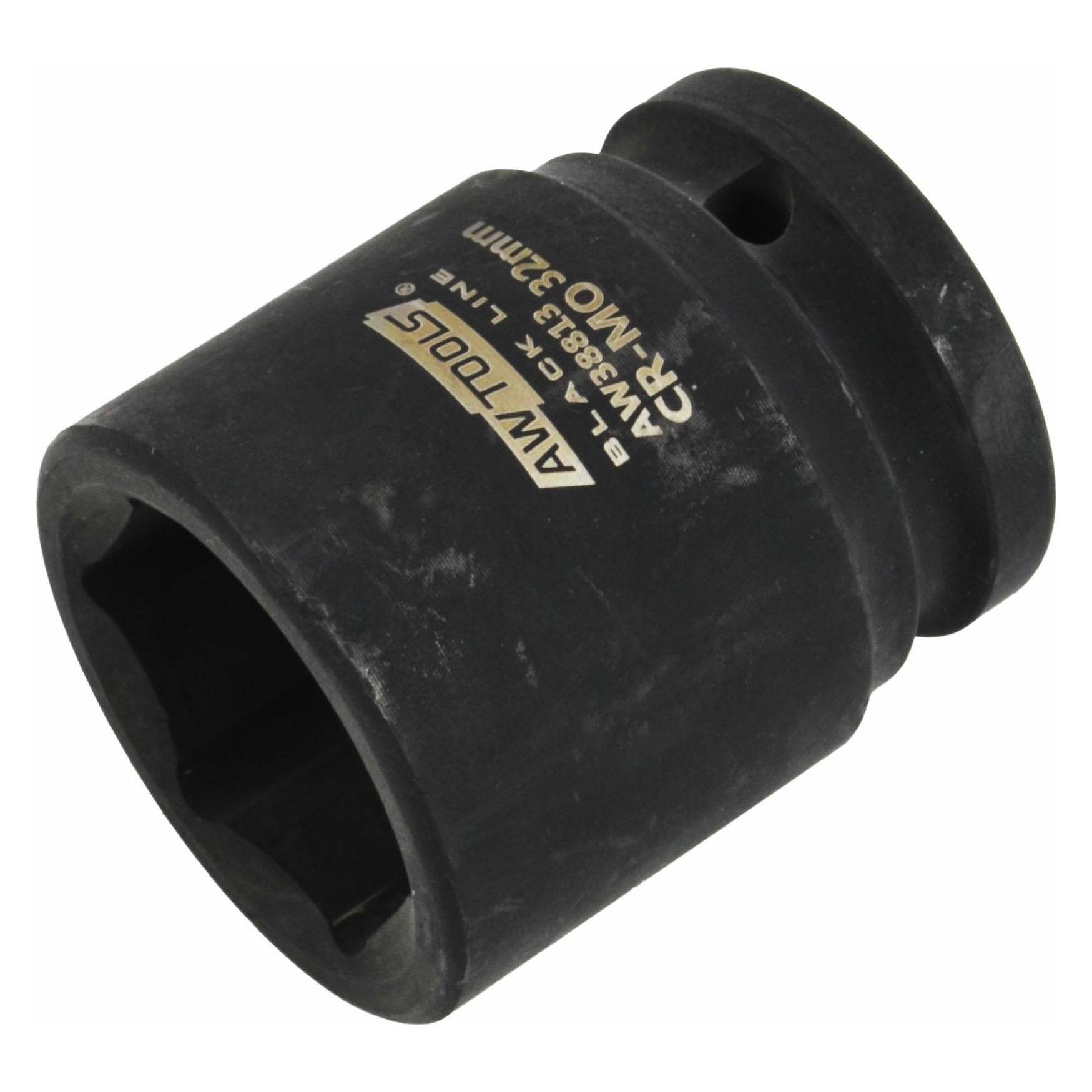 Awtools Black Line kurze 6-Punkt-Schlagschrauberstecknuss (32 mm) (47279510)