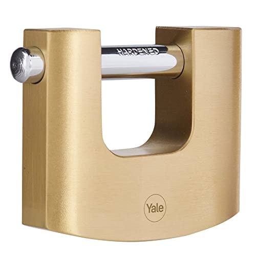 Yale Messing Rolluik Hangslot High Protection met 3 sleutels, 90 mm