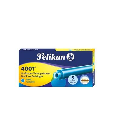 Pelikan Tintenpatronen 4001® 5er Set Großraum-Patronen Türkis