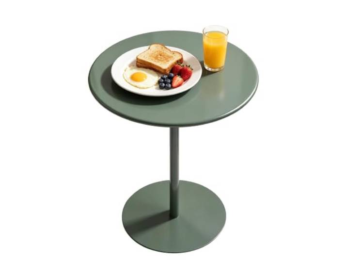 Gaommini Runder Getränke-Beistelltisch, Cocktail-Bartisch, Küche, Frühstück, Esstisch für drinnen und draußen, Couchtisch – Schwarz, Weiß, Gold, Blau, Grün, Rot(Grün,70x70x104cm)