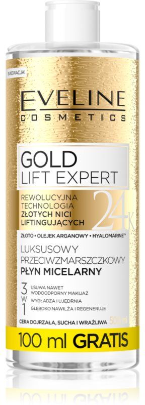 Eveline Cosmetics Gold Lift Expert cleansing micellar water for mature skin 500 ml