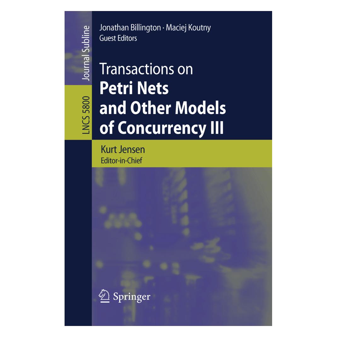 Springer Transactions on Petri Nets and Other Models of Concurrency III (Englisch, Softcover, Jonathan Billington, Kurt Jensen, Maciej Koutny) (55209481)