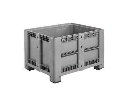 Industriebox, mit 4 Füßen, geschlossen m. Entnahmeklappe, 610 Liter