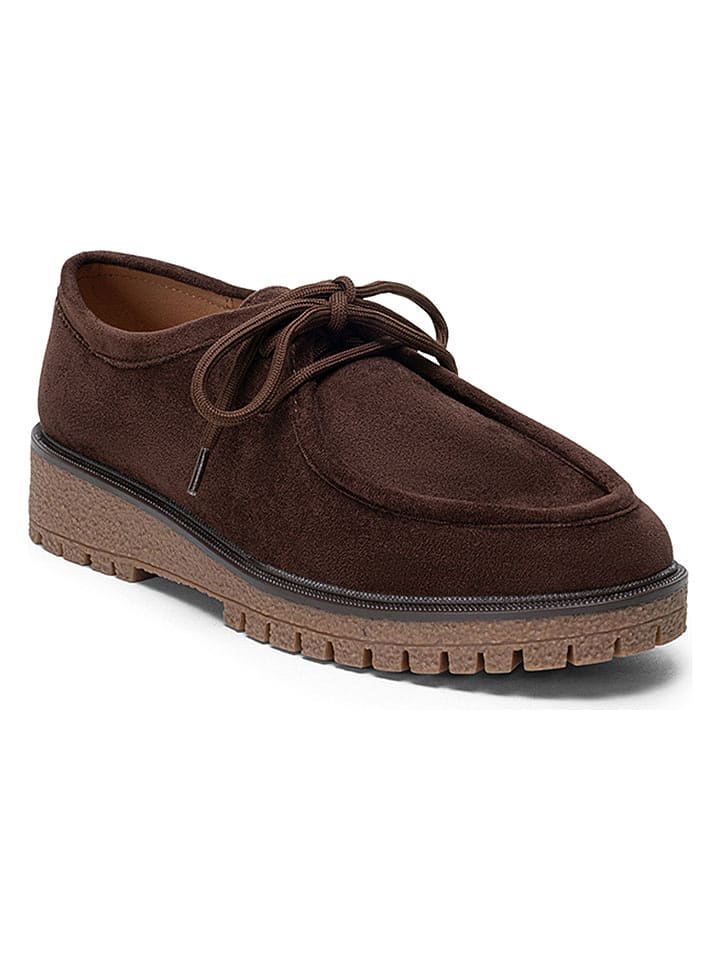 Foreverfolie Schnürschuhe in Braun - 38