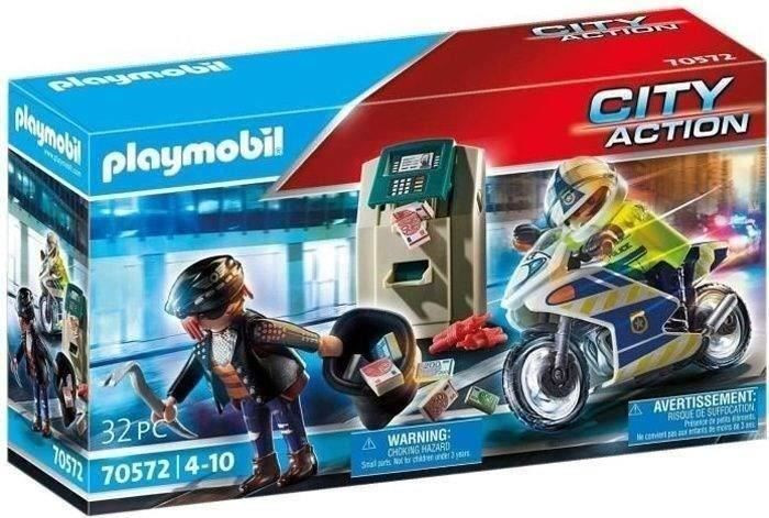 Playmobil City Action Politie motorfiets en dief speelset met figuur