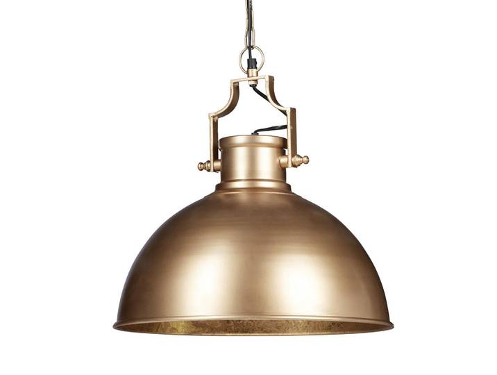 Relaxdays Hängelampe Gold Eisen E27, Goldfarben, Metall, 40.5x155x40.5 cm, Lampen & Leuchten, Innenbeleuchtung, Hängeleuchten, Pendelleuchten