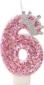Multisell Products Hub Princess Crown Birthday Candle, Creative Pink Candle For Girl's Happy Birthday Party Decoration 6
