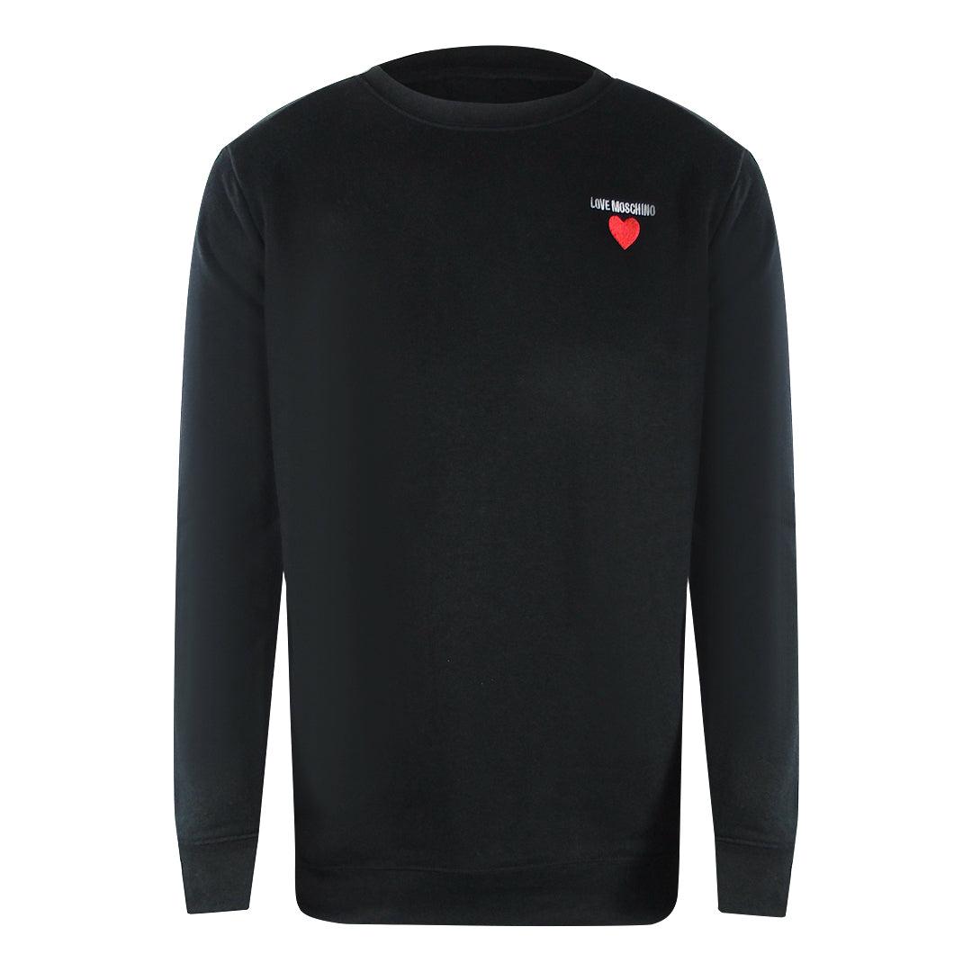 Schwarzer Pullover Mit Moschino-herzlogo